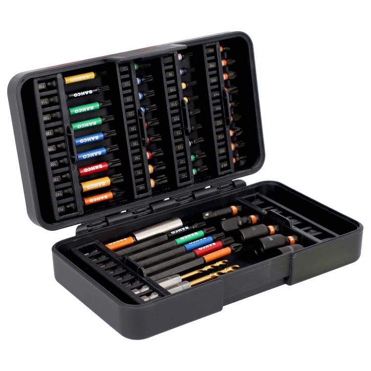 Tootefoto - Otsakute ja tarvikute kmpl Impact 50 osa avatavas karbis PH, PZ, HEX, TORX, padrunid, puurid