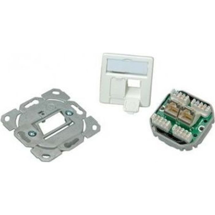 Tootefoto - Teleg rtner TELEGRTNER AMJ45 2-pordiline s vistatav pistikupesa Cat.6 alpi valge