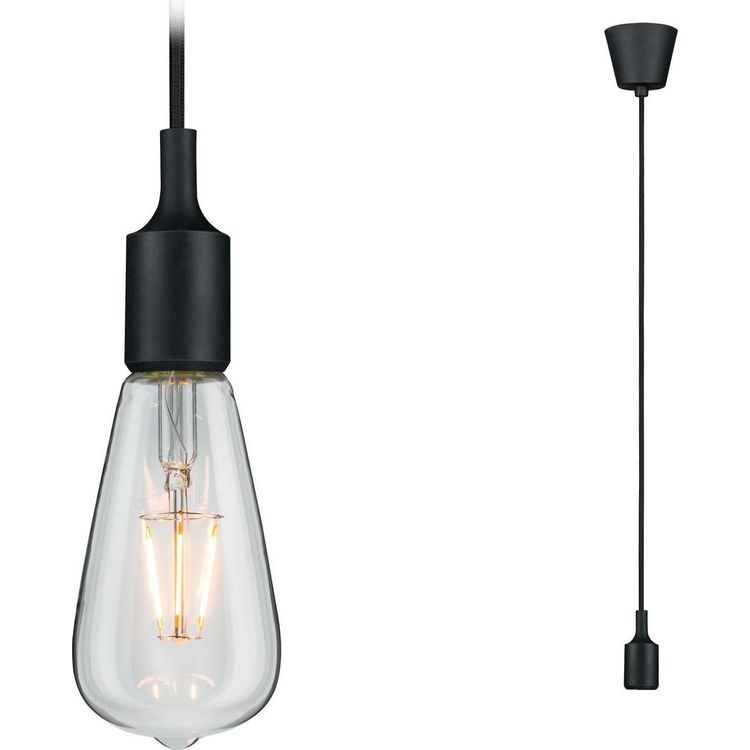 Tootefoto - Paulmann Ketil rippvalgusti Painduv kinnitus E27 Must