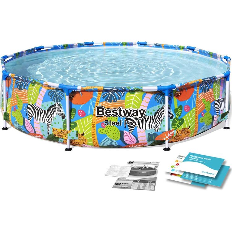 Tootefoto - Bestway 56985 maapealne bassein Raamiga bassein mmargune 4062 l Mitmev rviline