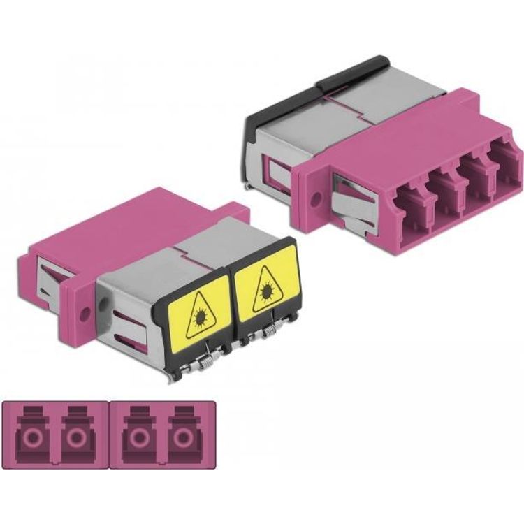 Tootefoto - DeLOCK 86906 kiudoptiline adapter LC/LC 1 tk Violetne