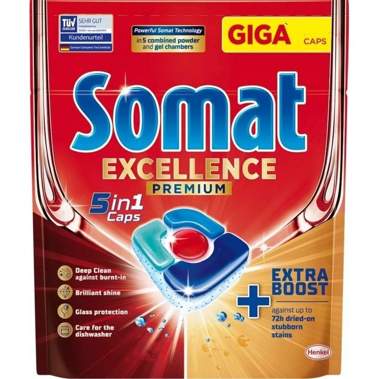 Tootefoto - SOMAT_Excellence Premium 4in1 Caps kapsu ki do zmywarki 42szt.