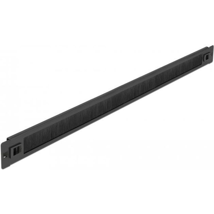 Tootefoto - DeLOCK - Kabelabdeckung mit B rsten - Rack montierbar - Schwarz - 1U - 48,3 cm (19") (66344)