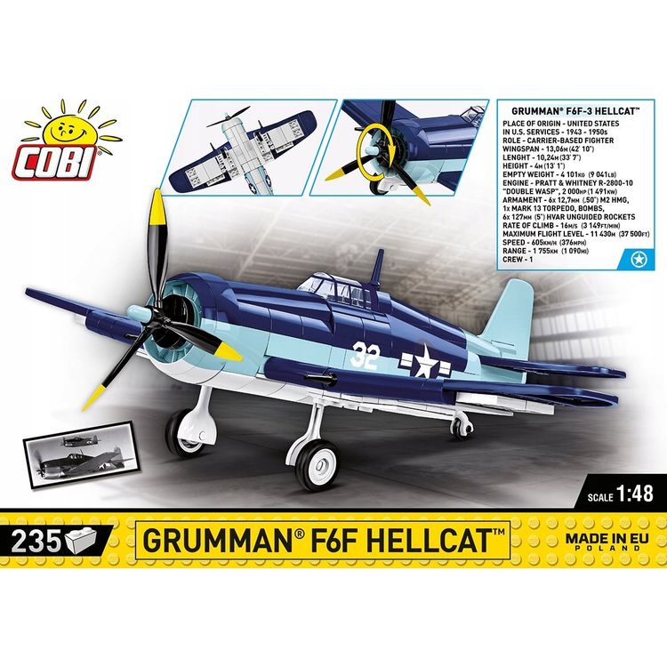 Tootefoto - B-Kids Grumman F6F Hellcat klotsid 235 klotsi B-kids