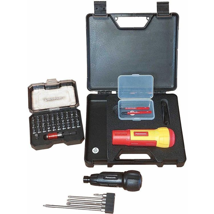 Tootefoto - Aku kruvikeeraja komplekt: isoleeritud Eyed11sa, isoleerimata EY7412 + bittide komplekt EY9BS100