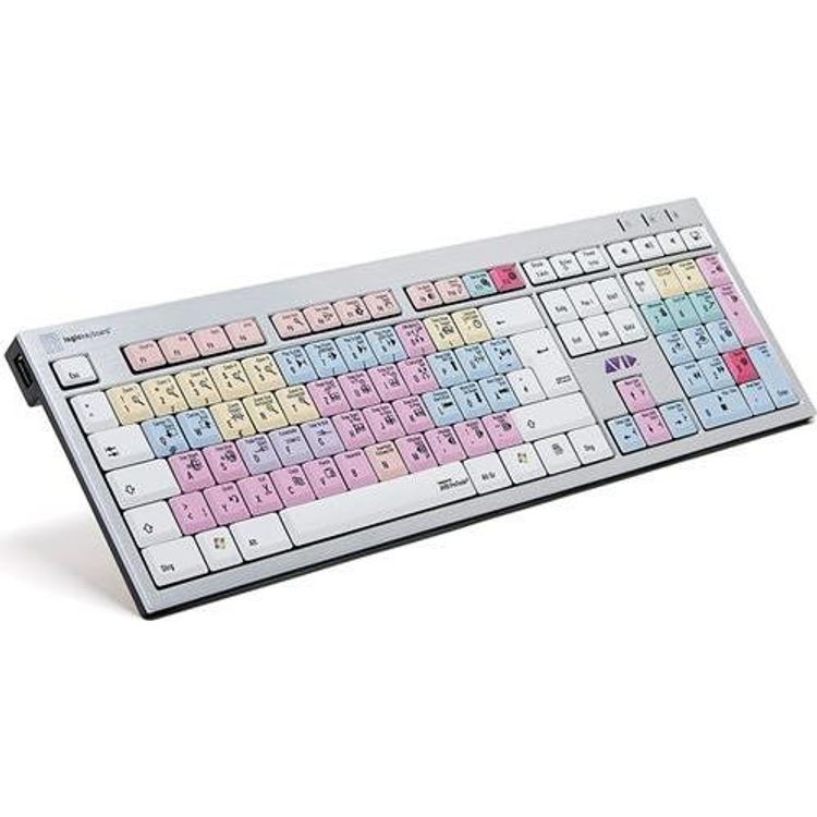 Tootefoto - Logickeyboard Avid Pro Tools Tastatur USB QWERTZ Deutsch Schwarz - Silber (LKB-PT-AJPU-DE)