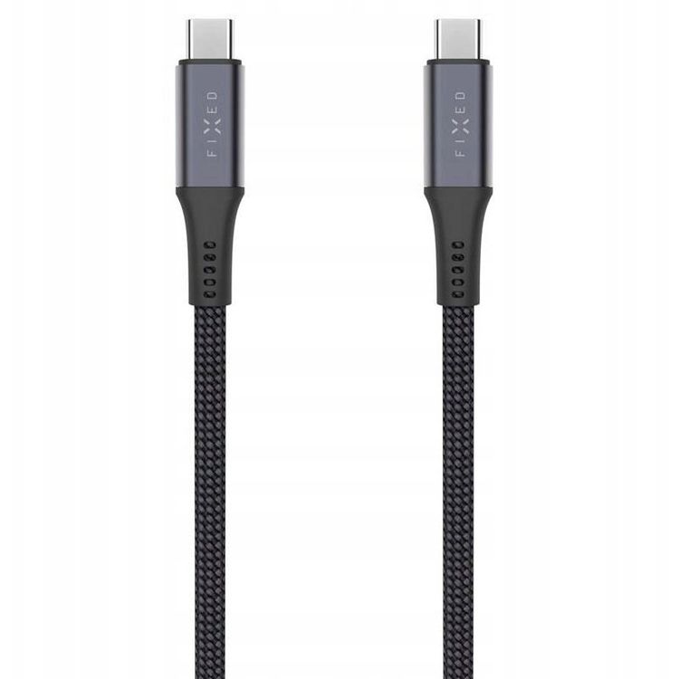 Tootefoto - Fikseeritud fikseeritud USB-kaabel Pikk laadimis- ja andmekaabel USB-C/USB-C pistikutega, PD 3.1, 2 m, USB4gen2 20 Gb/s, 4K60 Hz, 240 W, hall