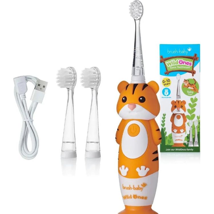 Tootefoto - Hari-beebi hambahari BRUSH BABY WildOnes sonic hambahari lastele 0-10 Tiger