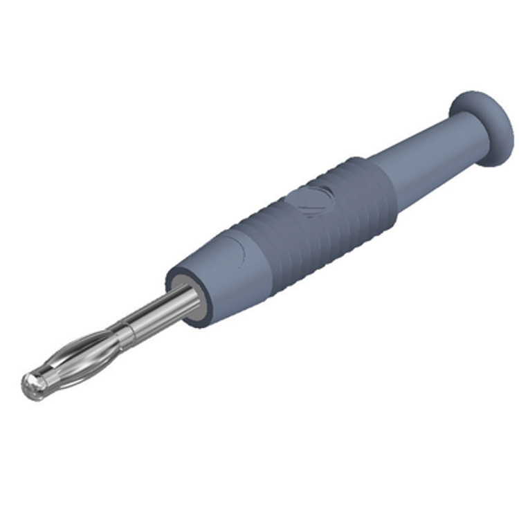 Tootefoto - Sks Hirschmann Mstf 2 Gr Straight Blade Plug Plug, Straight Pin Diameter: 2 Mm Grey 1 Pc(S)