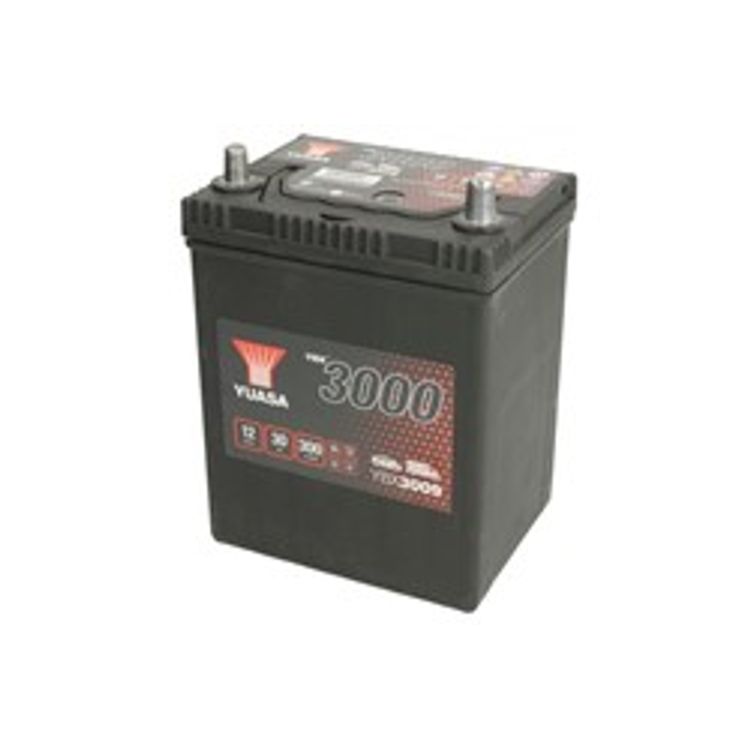 Tootefoto - Akumulator YUASA 12V 30Ah/300A YBX3000 SMF (P+ biegun cienki (pojazdy japo skie)) 167x129x223 B00 (rozruchowy)