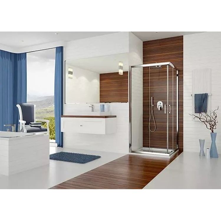 Tootefoto - Sanplast Bathing du ikabiin TX KN/TX5b 80s valge profiil l bipaistev klaas W0