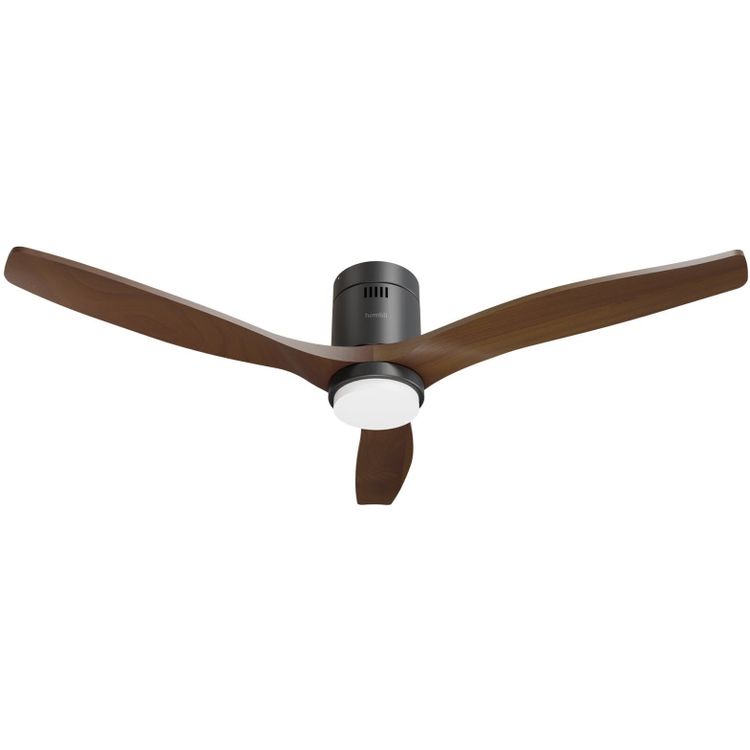 Tootefoto - Hombli Hombli Smart Ceiling Fan & Light - Black & Dark Wood