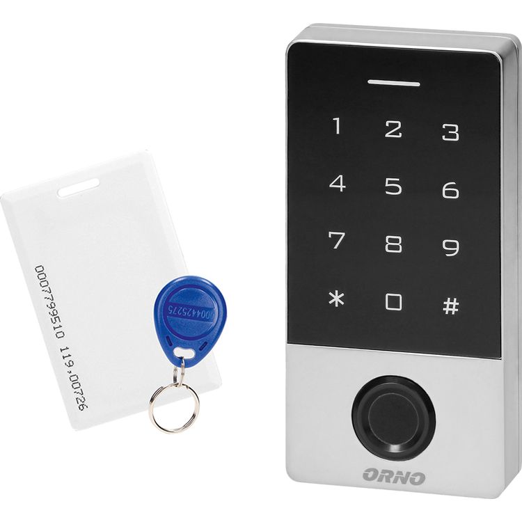 Tootefoto - Orno Touch kombinatsioonlukk IP68 l heduskaardi ja sildilugejaga, 2 3A releed