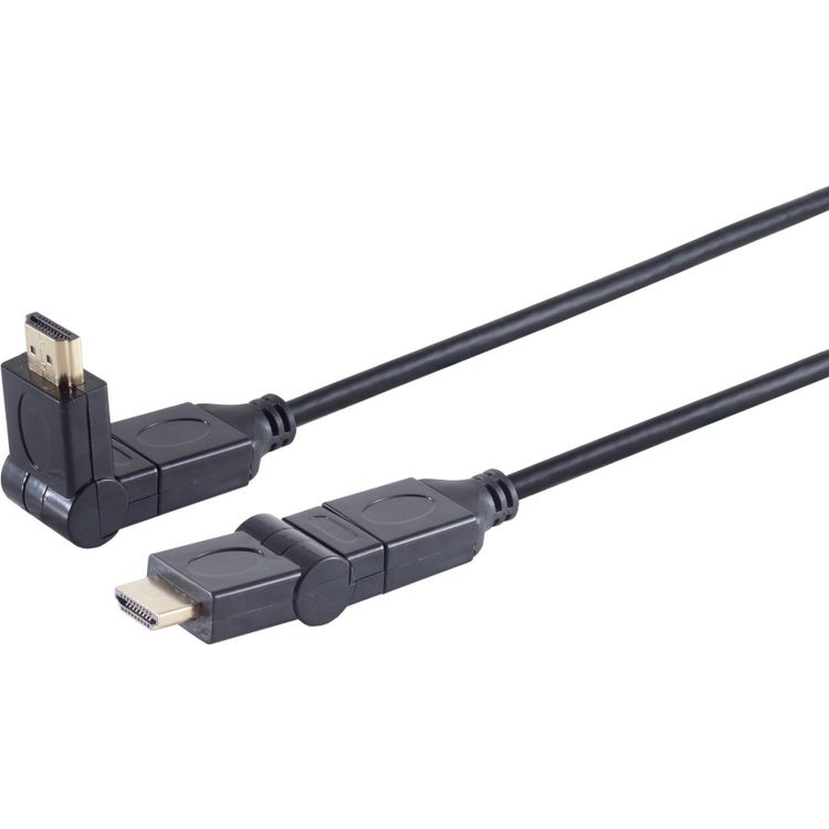 Tootefoto - ShiverPeaks S/CONN maximum connectivity HDMI Anschlu kabel-HDMI A-Stecker winkelbar auf HDMI A-Stecker winkelbar, vergoldete Kontakte, Full HD, ULTRA HD, 3D, HEAC, 5,0m (77475-7)