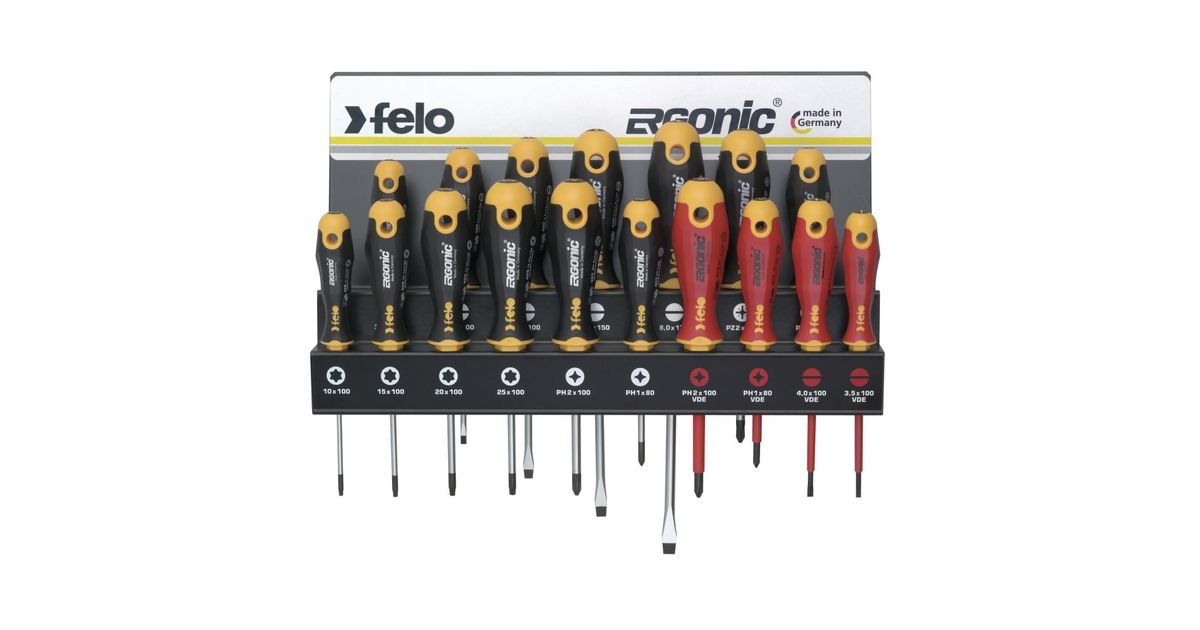 felo ERGONIC XXL screwdriver set with 3K handle, 17 pieces MT Shop