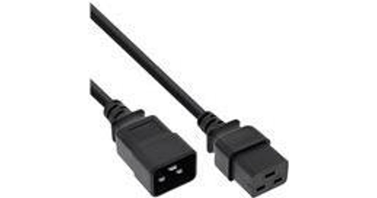 InLine power cable C19 / C20 3pin IEC male / female black 5m Power