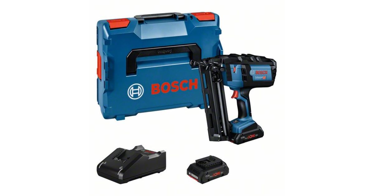 Bosch cordless nailer GNH 18V64 M incl. 1x 4.0 Ah battery and charger