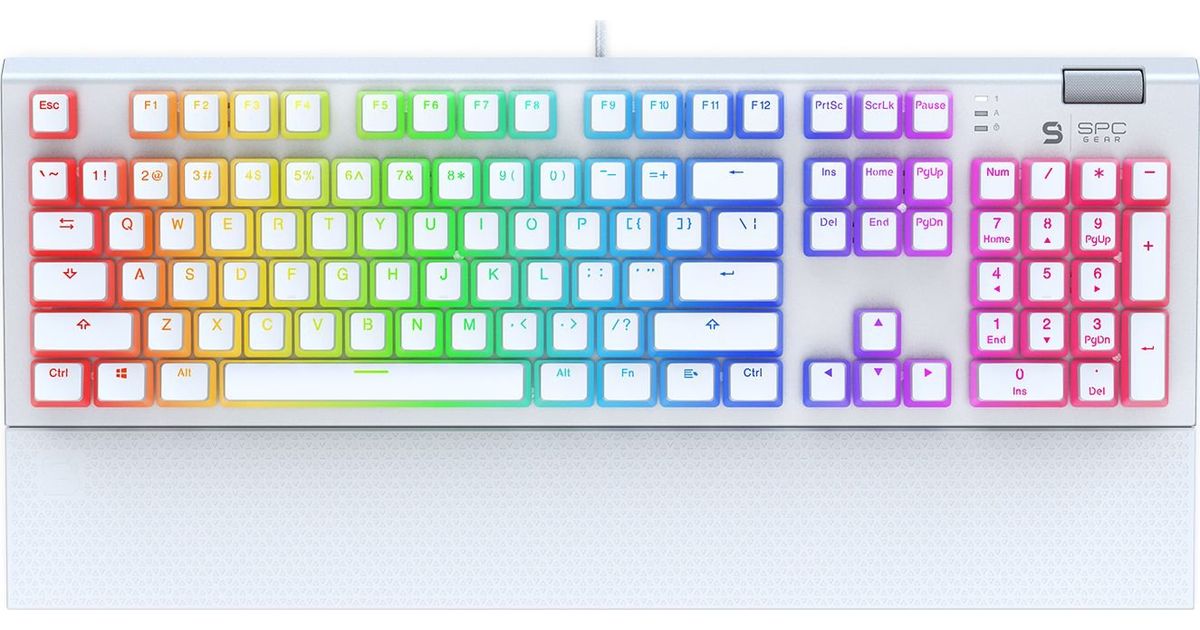 Spc Gear Gk650k Omnis Keyboard Usb Qwerty Us International White 