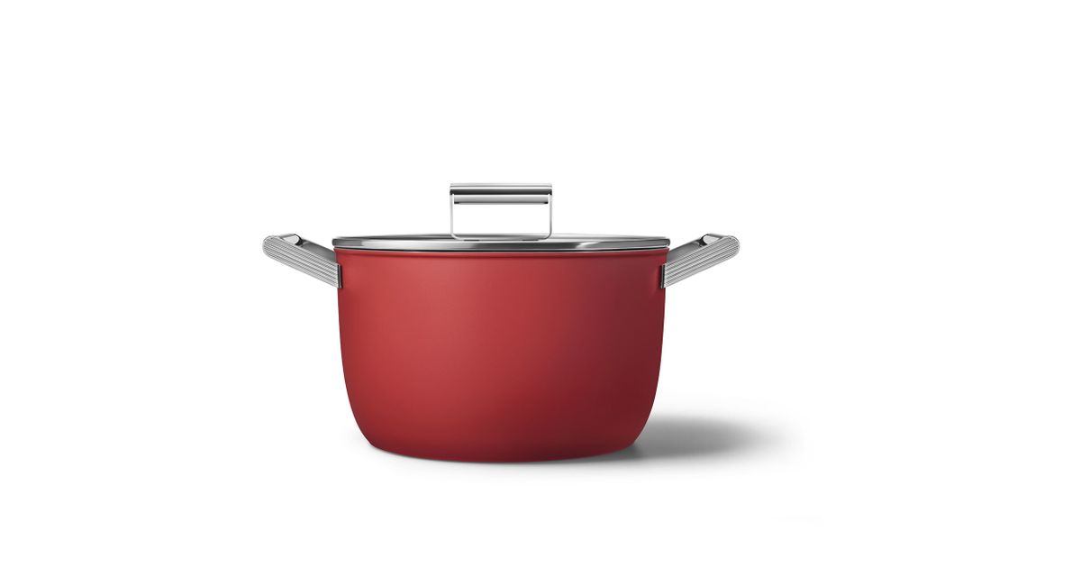 SMEG CKFC2611RDM 50s Style Cookware Casserole With 26 Inch Diameter