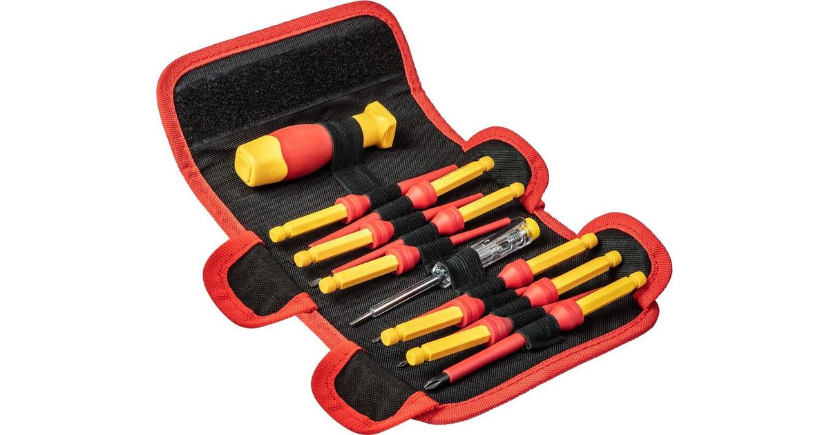 Insulated changeable screwdriver 1000V set, 12 pcs NEO - MT Shop