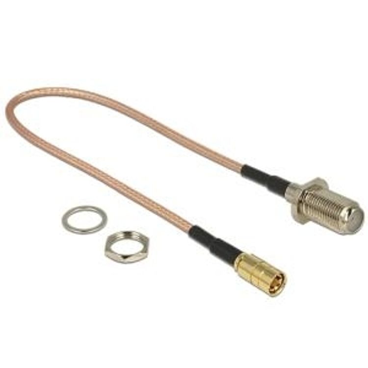 Tootefoto - DeLOCK 13024 koaksiaalkaabel RG-316 0,25 m F SMB Pruun