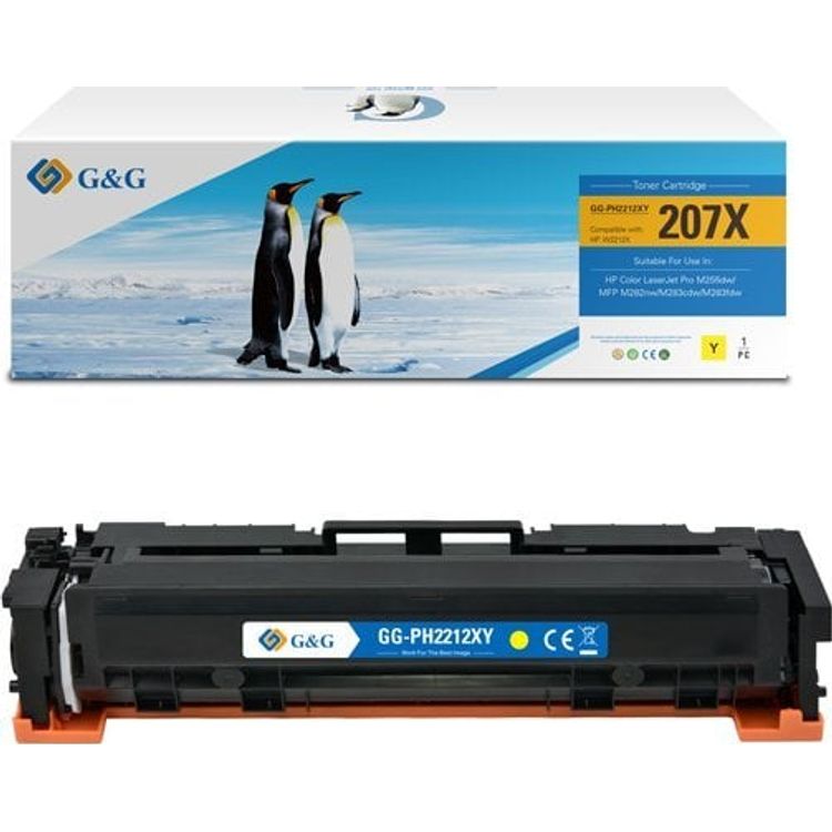 Tootefoto - G&G compatible toner for W2212X, yellow, 2450s, NT-PH2212XY, HP 207X, for HP Color LaserJet Pro M255, MFP M282, M283, N