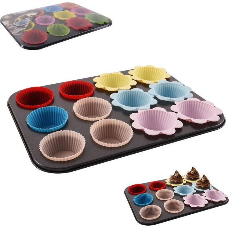 Tootefoto - Orion Muffin vorm 12 tk + universaalsed silikoonvormid