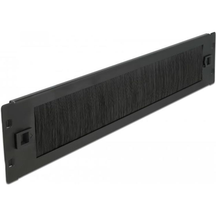 Tootefoto - DeLOCK 66346 - B rstenleiste - Schwarz - Metall - Nylon - 2U - China - 48,3 cm (19" ) (66346)