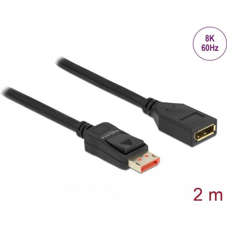Tootefoto - DeLOCK 87071 DisplayPort-kaabel 2 m Must
