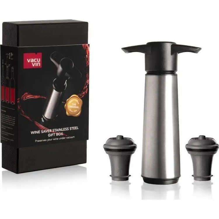 Tootefoto - Vacu Vin Wine Saver Stainless Steel Gift box