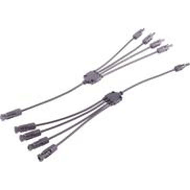 Tootefoto - shiverpeaks -PV4 T-Adapterkabel Set, 4/1, 6mm , schwarz/schwarz, 30cm (BS02-21054)