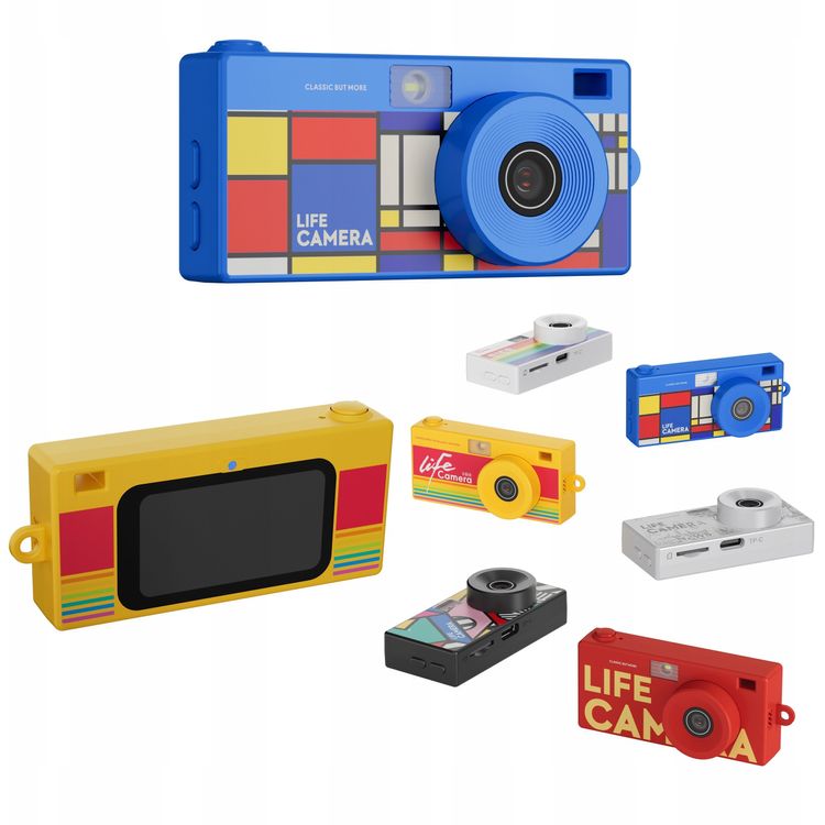 Tootefoto - Digitaalkaamera Xrec Minikaamera Kaamera Retro Video 2K Rippv tmehoidja + 32GB kaart / Xrec X9 / Sinine