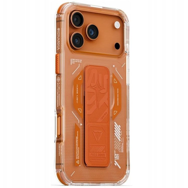 Tootefoto - Skinarma Helio Case for iPhone 17 Pro Max Magnetic Charging + Grip Stand Orange