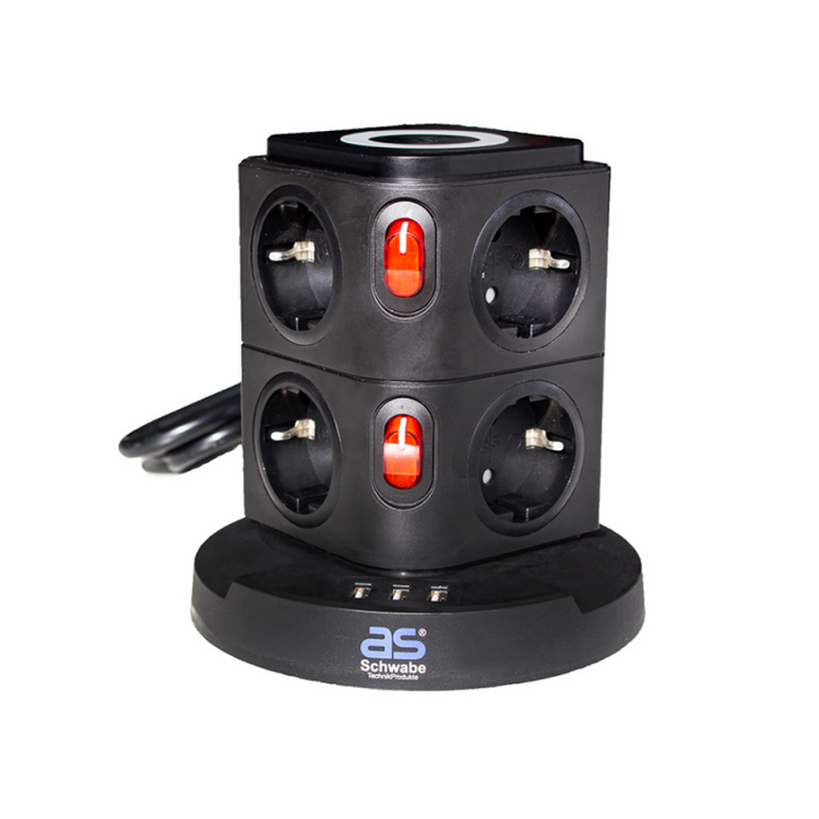 Tootefoto - 8-pesaline pikendusjuhe AS-SCHWABE juhtmevaba laadimisjaamaga