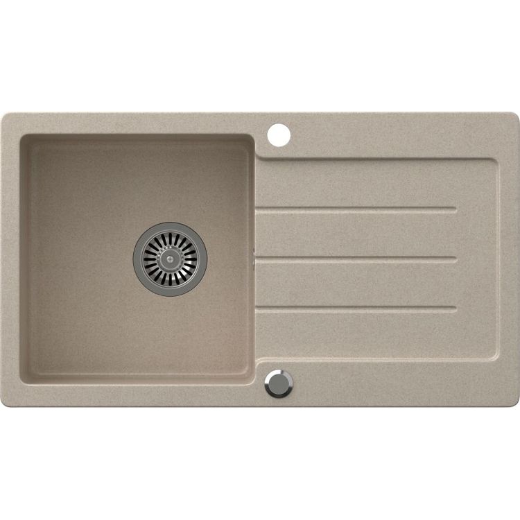 Tootefoto - Steiner Johnny 111 kraanikauss Stehingran Steingran Beige 1-kambriline Z/O (77x44x18,5), sifooni ja pistikuga roostevabast terasest