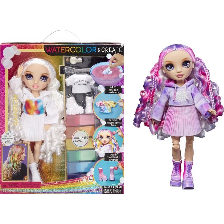 Tootefoto - MGA Rainbow High Watercolor & Create Doll lillade silmadega (507581)