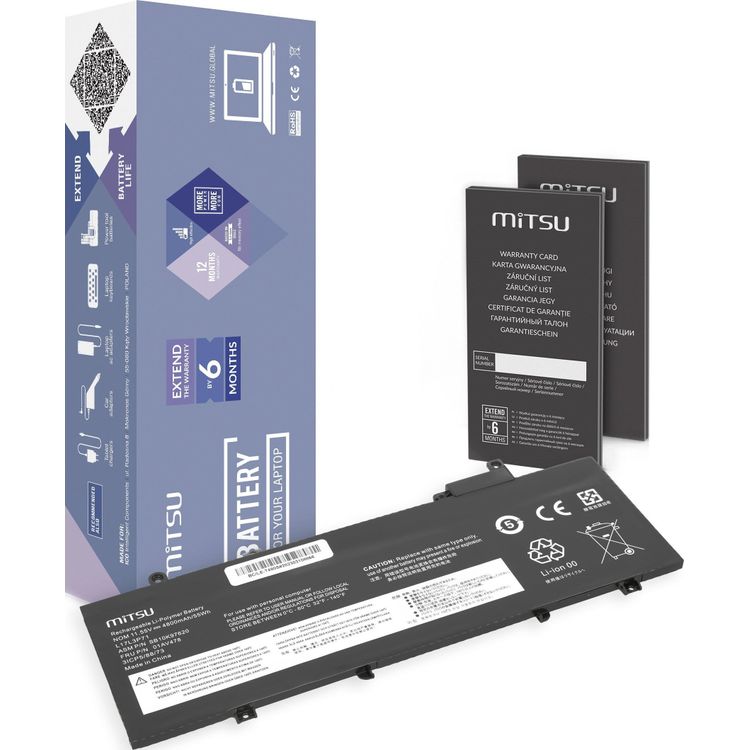Tootefoto - Mitsu aku L17L3P71 01AV478 aku Lenovo Thinkpad T480 jaoks