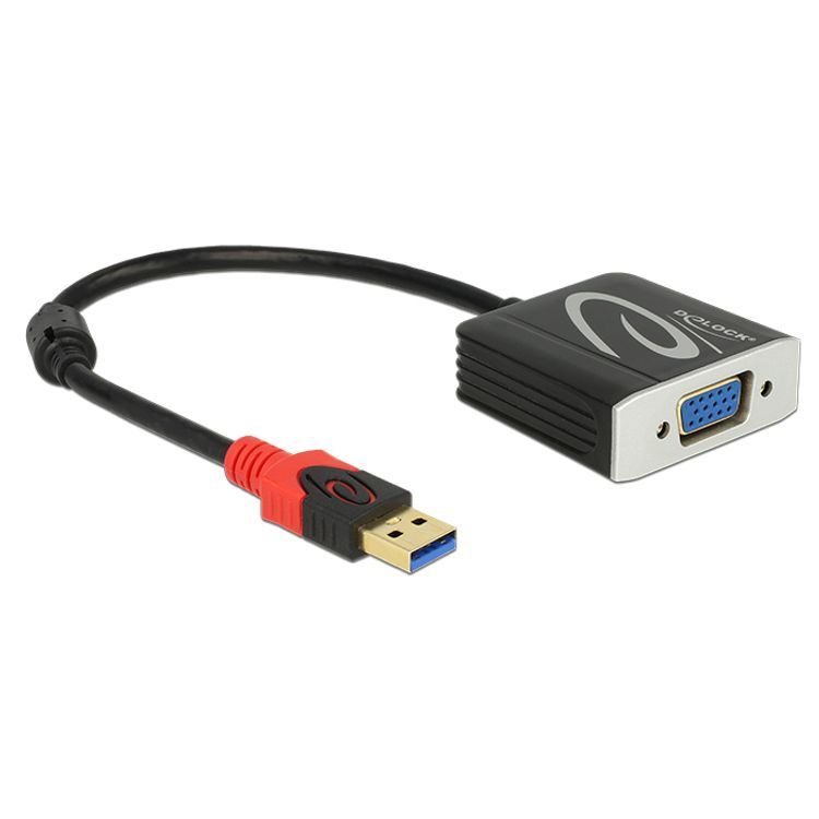 Tootefoto - DeLOCK 62738 videokaabliadapter 0,2 m VGA (D-Sub) Must
