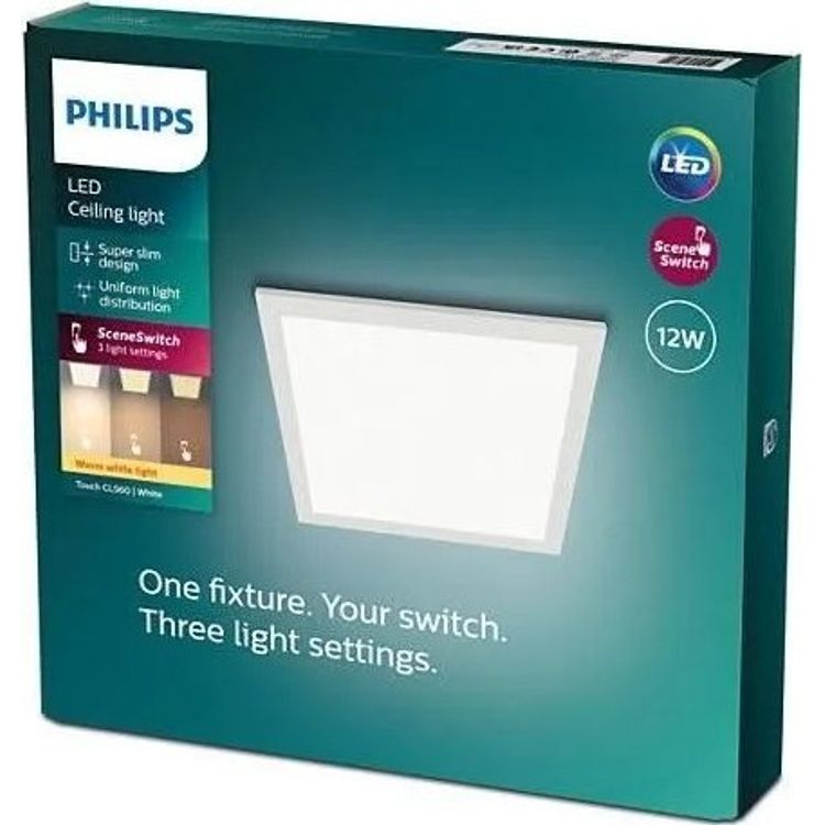 Tootefoto - Signify laelamp Philips Touch SceneSwitch Deckenleuchte quadratisch 12W wei