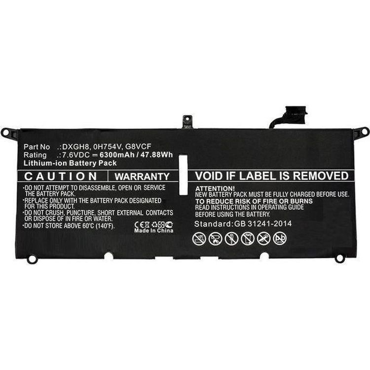 Tootefoto - CoreParts Laptop Battery 48Wh Li-Pol 7.6V 6300mAh Black G8VCF - Batterie - 6.300 mAh (G8VCF-CP)