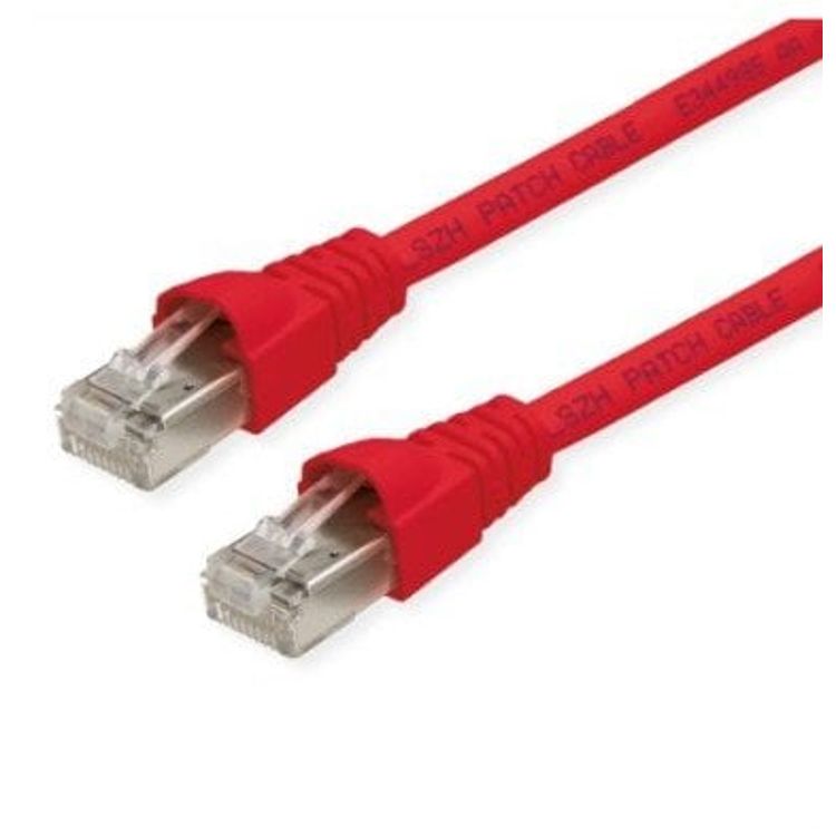 Tootefoto - Teleg rtner Krosowy RJ45 S/FTP, kass. 6a, lszh, punane, 9 m