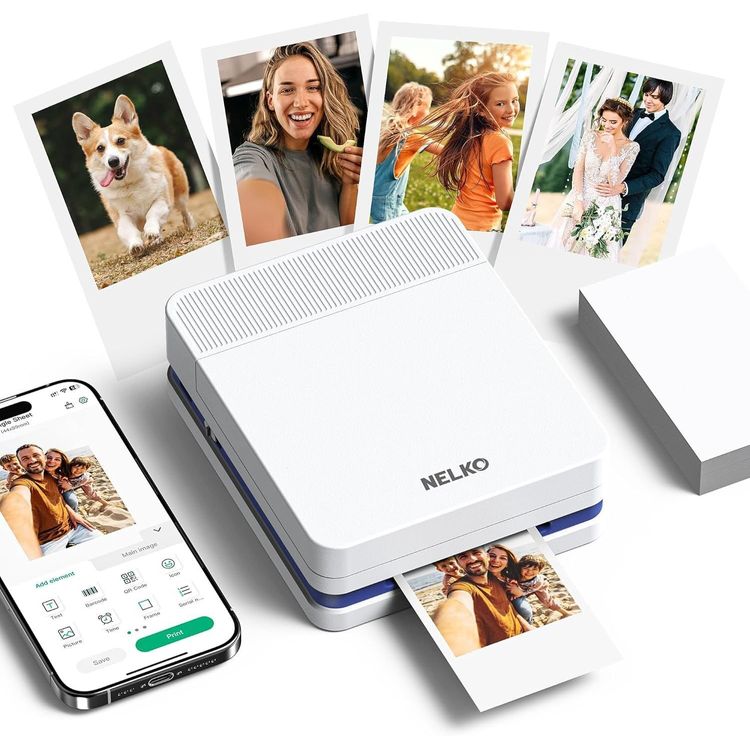 Tootefoto - Nelko Pp03 Bluetooth Printer Fotoprint V rv 600dpi Telefonile Nutitelefon / Pp03 / Valge