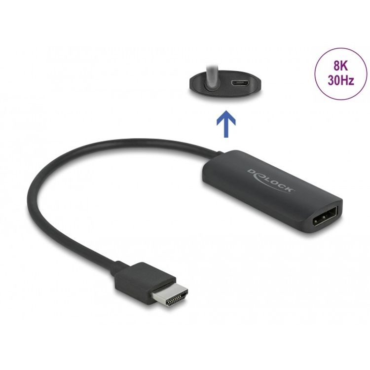 Tootefoto - DeLOCK 64213 videokaabliadapter 0,18 m HDMI t p A (Standard) DisplayPort + Micro-USB Must