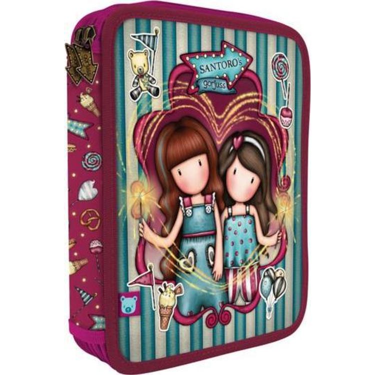 Tootefoto - Gorjuss Fairground Double Pencil Case with Equipment