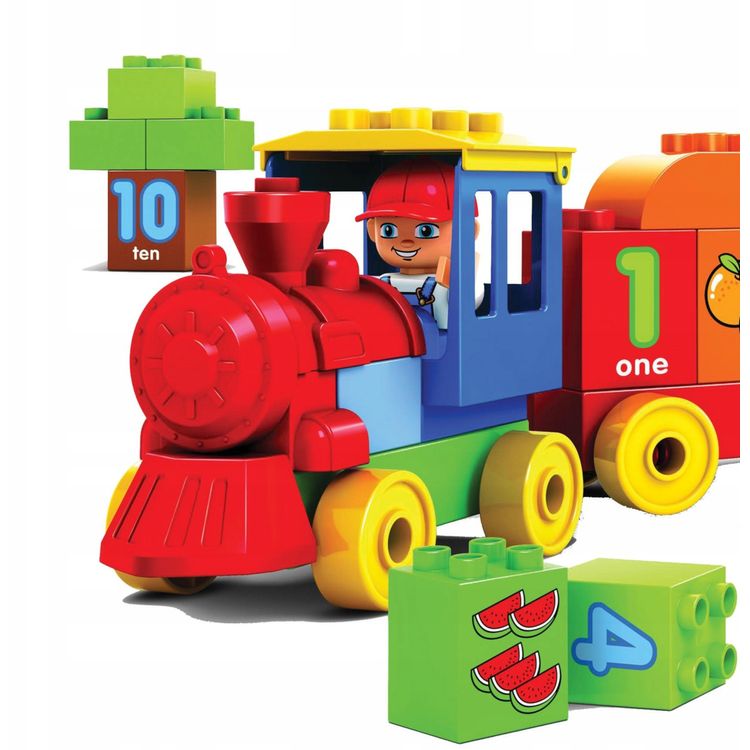 Tootefoto - Klocki konstrukcyjne poci g edukacyjny cyferki 65 element w