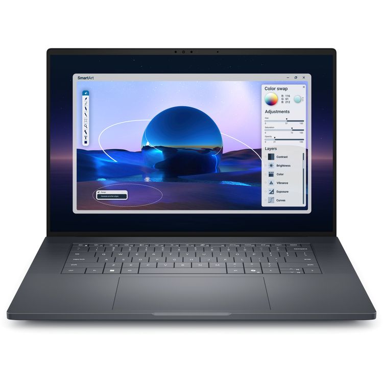 Tootefoto - DELL NTB Pro Max Premium 16 MA16250/U9-285H/64GB/1TB SSD/16" FHD+ /IR-kaamera/NVIDIA RTX 2000/WLAN/taustvalgustusega Kb/W11P/3Y PS NBD