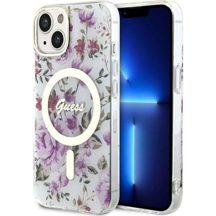 Tootefoto - Guess Guess Flower MagSafe iPhone 14 mbris (l bipaistev)