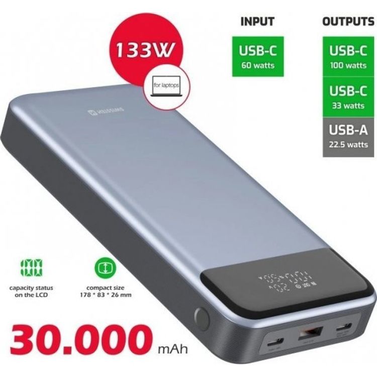 Tootefoto - Swissten Power Bank 133W 30000 mAh
