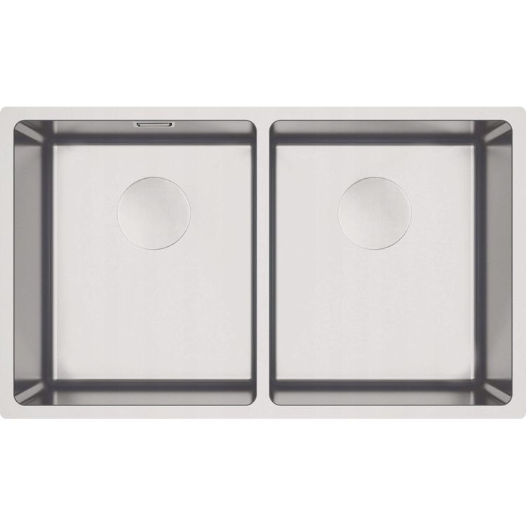 Tootefoto - Deante kraanikauss. 2-kausi terasest valamu