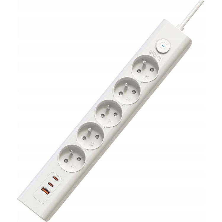 Tootefoto - Viking Viking s ov prodlu ovac z suvka YC53, 5x AC 230V, 1x USB-A, 2x USB-C, d lka 1,5 m, b l